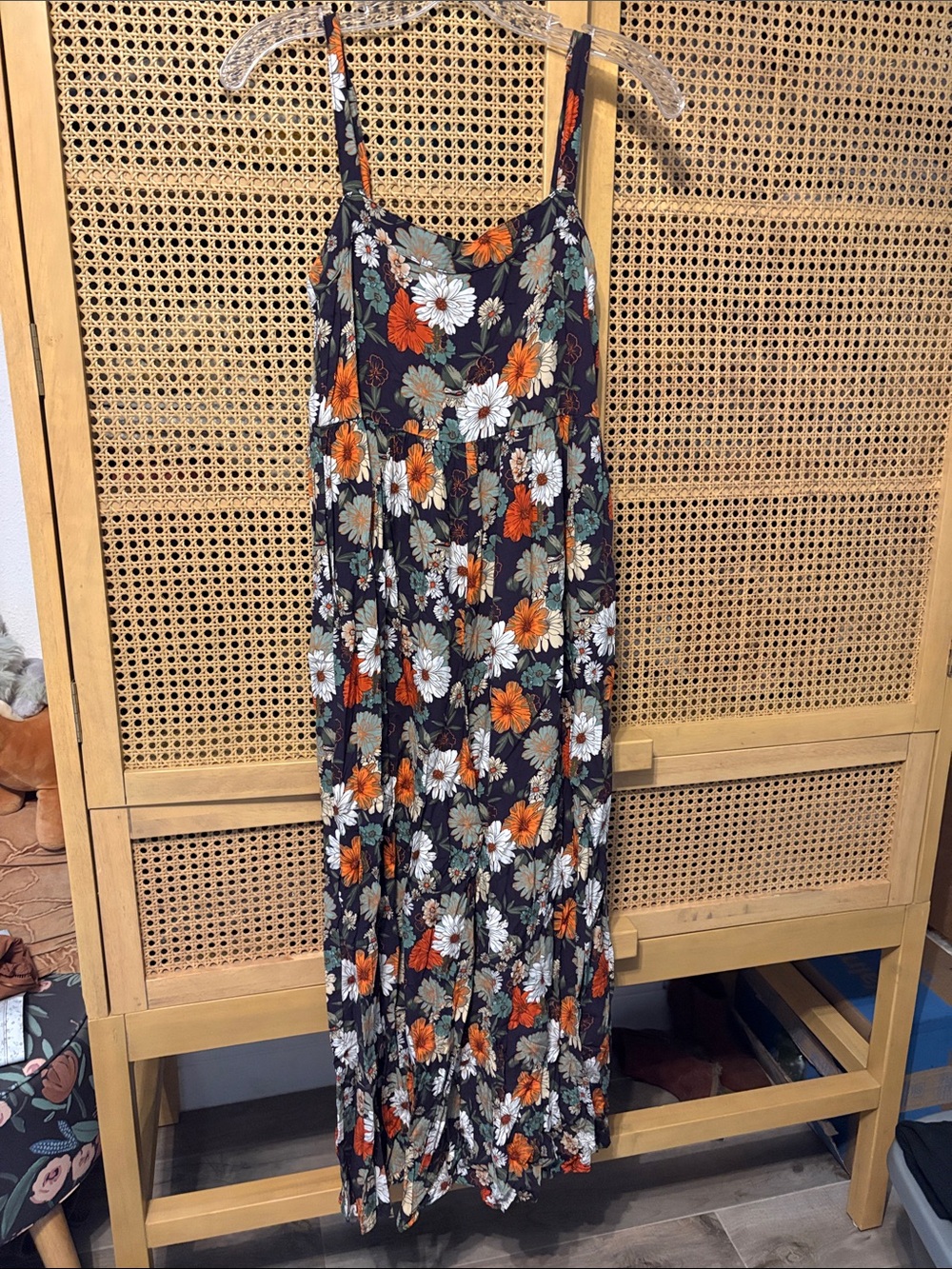 Natural Life floral jumpsuit with pockets xs